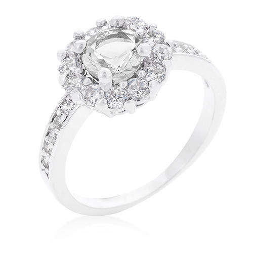 Bella Birthstone Engagement Ring in Clear CZ stone #7 *USA IMPORT* Local stock
